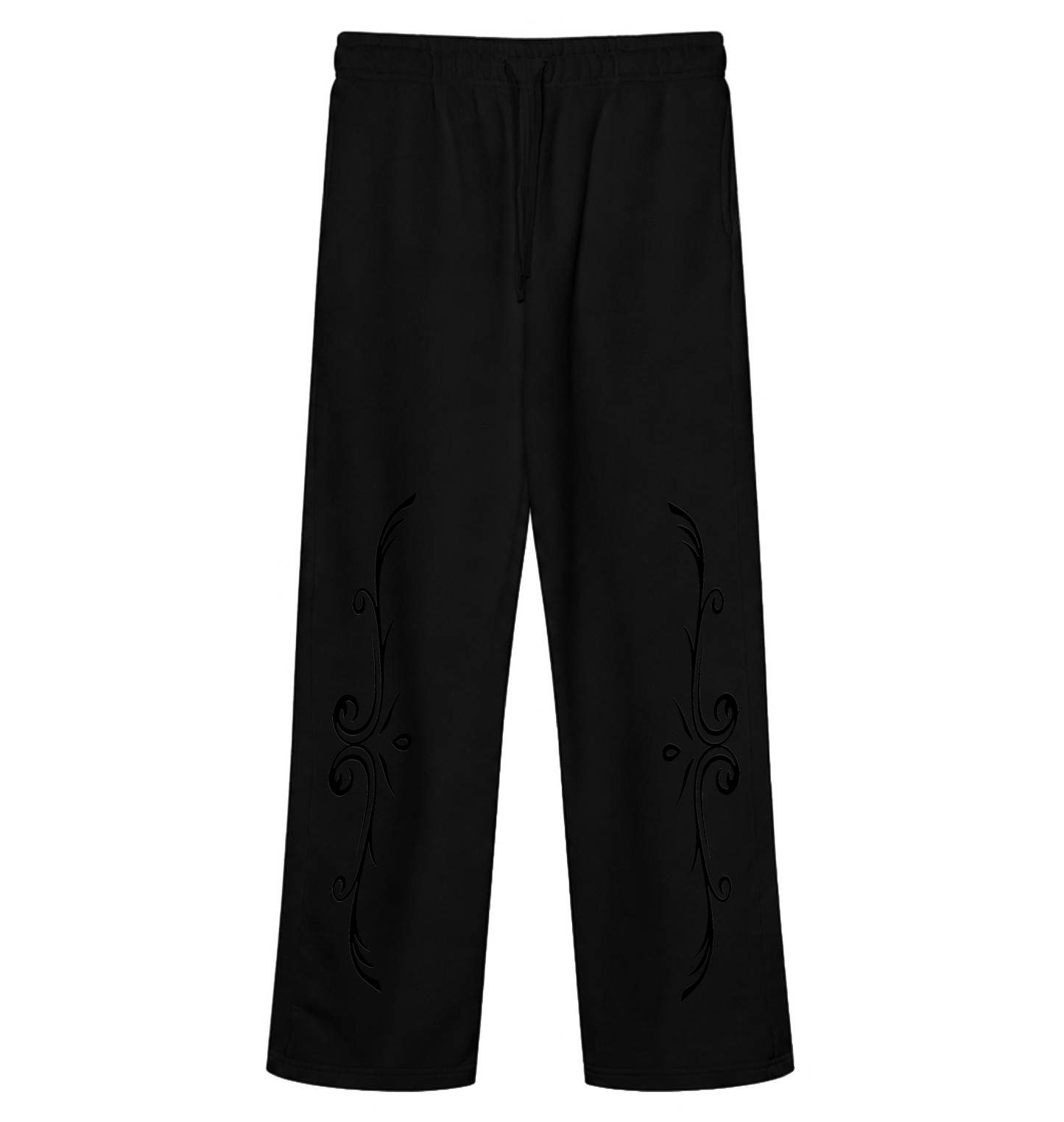 Black Filigree Sweatpants