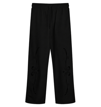 Black Filigree Sweatpants