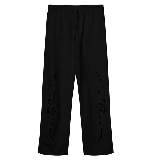 Black Filigree Sweatpants